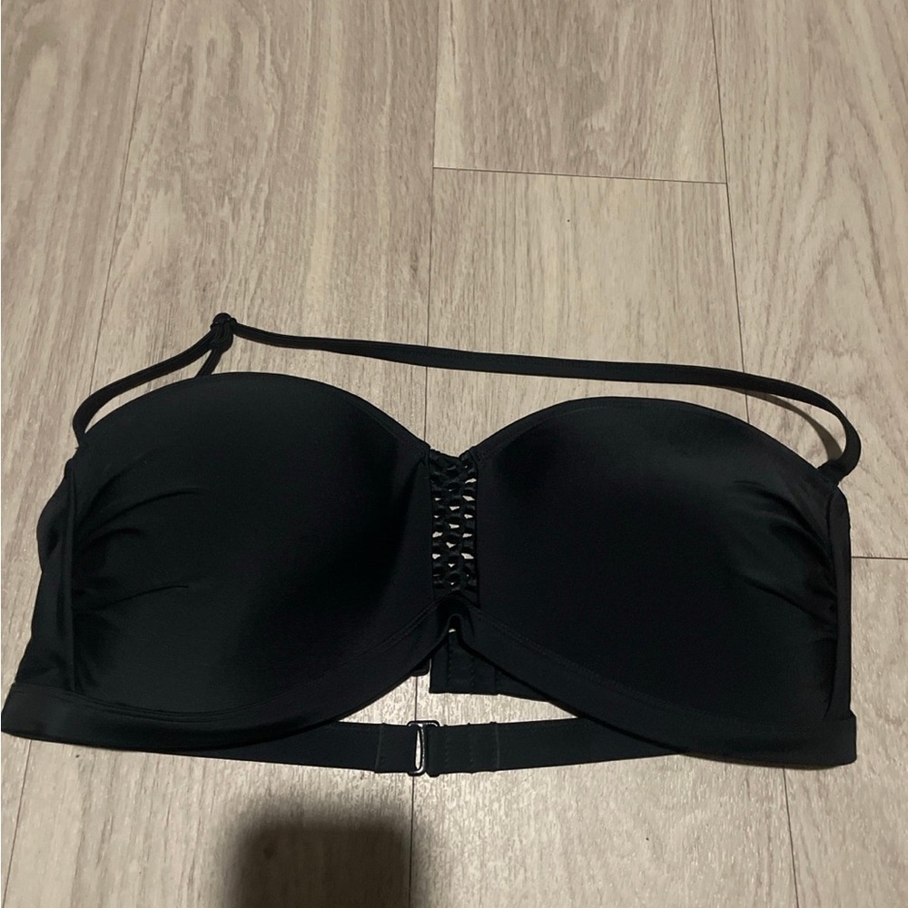 Black Strapless Bikini Top